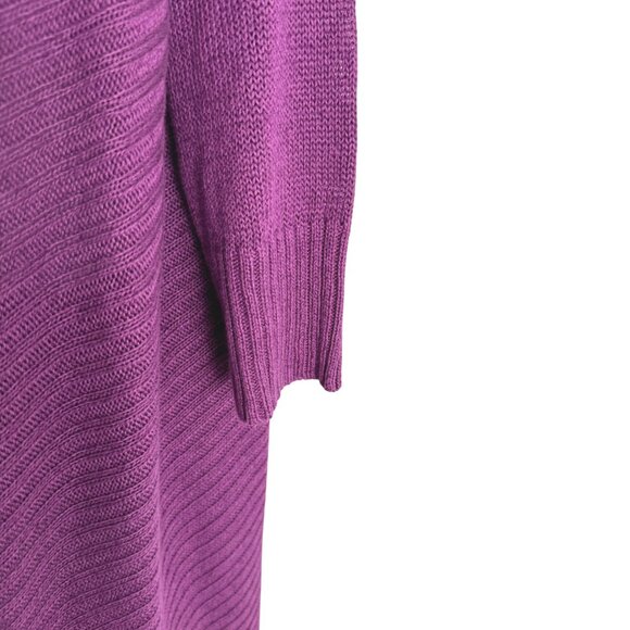 Eileen Fisher Open Front Cardigan Sweater 2X Purple Linen Silk CJ-2151 - Picture 4 of 8